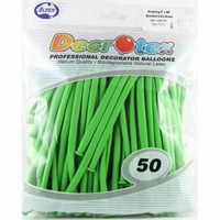 Standard Lime Green 2" x 60" Modelling Balloons - Pk 50