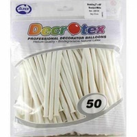 Standard White 2" x 60" Modelling Balloons - Pk 50