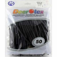 Standard Black 2" x 60" Modelling Balloons - Pk 50