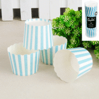 Blue Stripe Paper Baking Cups - Pk 25