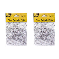Silver Foil Metallic Flake - 2g