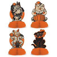 Vintage Halloween Centrepieces - PK 4