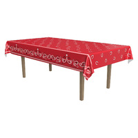 Western Bandana Rectangular Plastic Tablecover