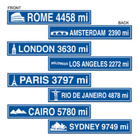 Travel Street Signs - PK 4*