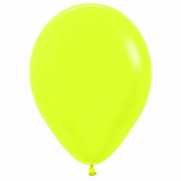 Neon Yellow 30cm Latex Balloons - PK 100