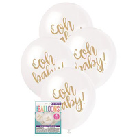 Oh Baby! Latex Balloons - Pk 8
