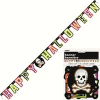 Happy Halloween Jointed Bone Banner