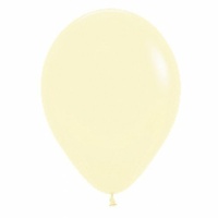 Pastel Matte Yellow Latex Balloons - Pk 100