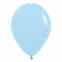 Pastel Matte Blue Latex Balloons - Pk 100