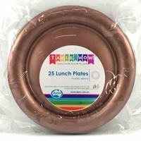 Rose Gold Lunch Plates - Pk 25