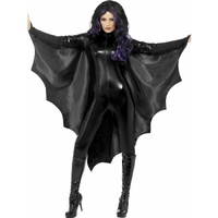 Vampire Bat Wings, Black, with High Collar