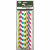 Rainbow Paper Straws - Pk 25