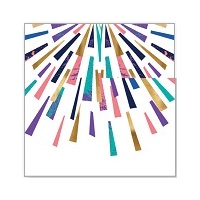 Colourful New Year Fireworks Paper Napkins (33cm) - Pk 10