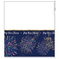 "Pop Fizz Cheers" New Year Fireworks Rectangle Plastic Tablecover (110x240cm)