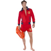 Baywatch Lifeguard Costume, Red
