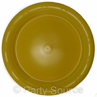 Reusable Yellow Plastic Lunch Plates (180 mm) - Pk 20