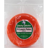 Orange Lunch Plate 180mm Pkt 25