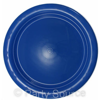 Reusable Royal Blue Plastic Dinner Plates (230 mm) - Pk 20