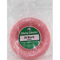 Reusable Light Pink Plastic Bowls (180 mm) - Pk 20
