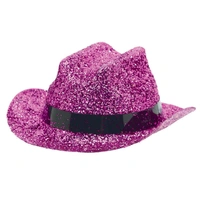 Mini Glitter Cowboy Hat Pink