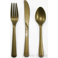 Reusable Gold Plastic Knives - Pk 20