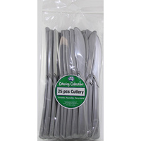 Reusable Silver Plastic Knives - Pk 20
