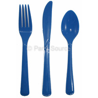 Reusable Royal Blue Plastic Knives - Pk 20
