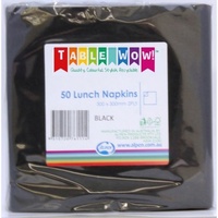 Black Lunch Napkins (33cm) - Pk 50