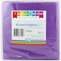 Purple Lunch Napkins (33cm) - Pk 50