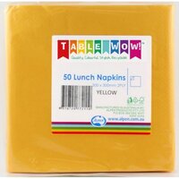 Yellow Lunch Napkins (33cm) - Pk 50