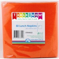 Orange Lunch Napkins (33cm) - Pk 50