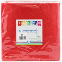 Red Dinner Napkins (40cm) - Pk 50