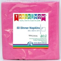 Magenta Dinner Napkins (40cm) -  Pk 50