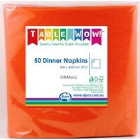 Orange Dinner Napkins (40cm) - Pk 50