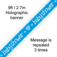 Baby Shower Blue Banner 2.7m