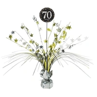 70th Birthday Gold Centrepiece Spray