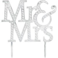 Mr & Mrs Cake Topper with Gems