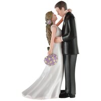 Cake Topper Bride & Groom with bouquet