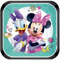 Minnie Mouse Happy Helpers Square Plates 7in/17cm Sq