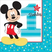 Mickey Fun To Be One Lunch Napkins - Pk 16