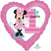 Minnie 1st Birthday Foil Balloon (45cm)