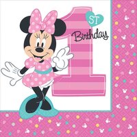 Minnie Fun To Be One Lunch Napkins - Pk 16