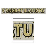 Metallic Congratulations Fringe Banner 8" x 5'