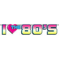 I Love The 80's Banner (17x182cm)