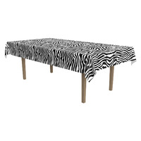 Zebra Print Rect. Plastic Tablecover