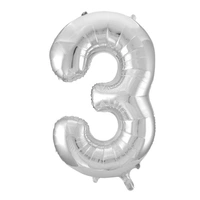 #3 34" Silver Foil Balloon