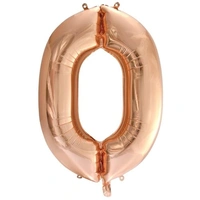 Number 0 Rose Gold Foil Balloon (86cm)