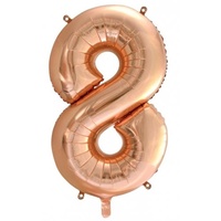 #8 34" Rose Gold Foil Balloon