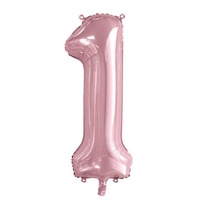 #1 34" Light Pink Foil Balloon