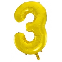 #3 34" Gold Foil Balloon